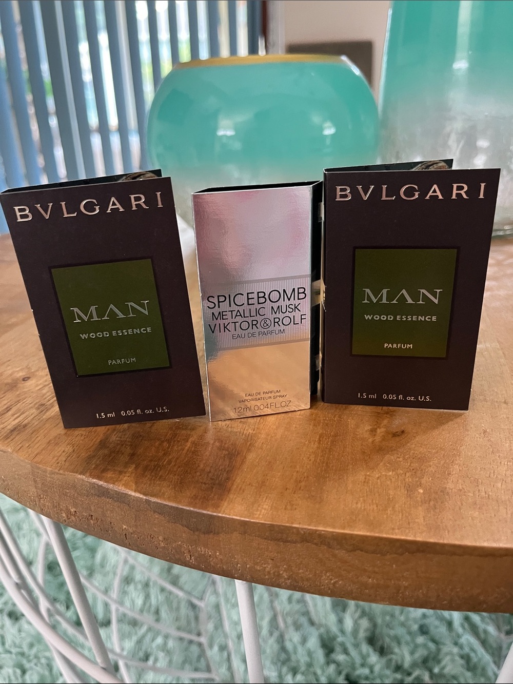Bvlgari Man Wood Essence Parfum Minis + Viktor & Rolf Spicebomb Metallic Musk